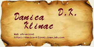Danica Klinac vizit kartica